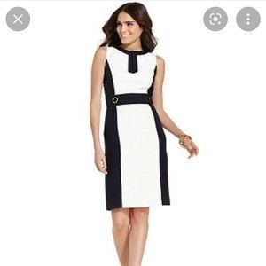 Tahari Arthur S Levine Kasey Color block dress
